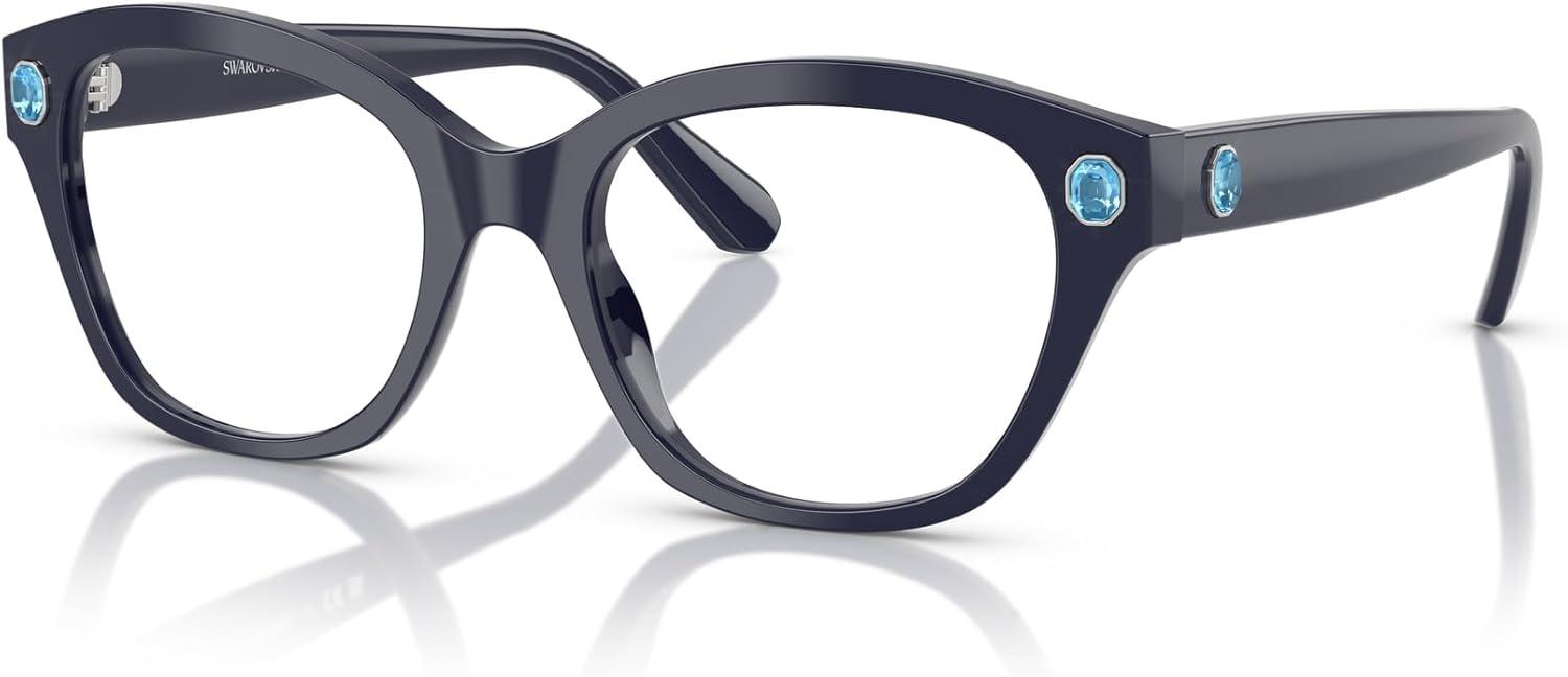 imageSwarovski Womens Sk2038 Square Prescription Eyewear FramesBlueDemo Lens