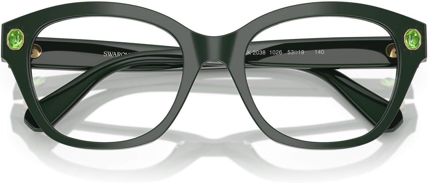 imageSwarovski Womens Sk2038 Square Prescription Eyewear FramesDark GreenDemo Lens