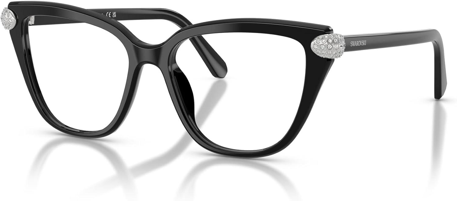 imageSwarovski Womens Sk2045 Cat Eye Prescription Eyewear FramesBlackDemo Lens