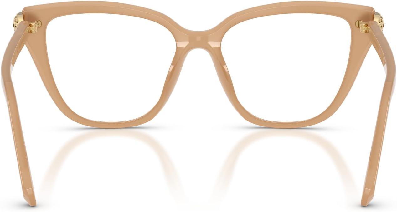 imageSwarovski Womens Sk2045f Low Bridge Fit Cat Eye Prescription Eyewear FramesMilky BeigeDemo Lens