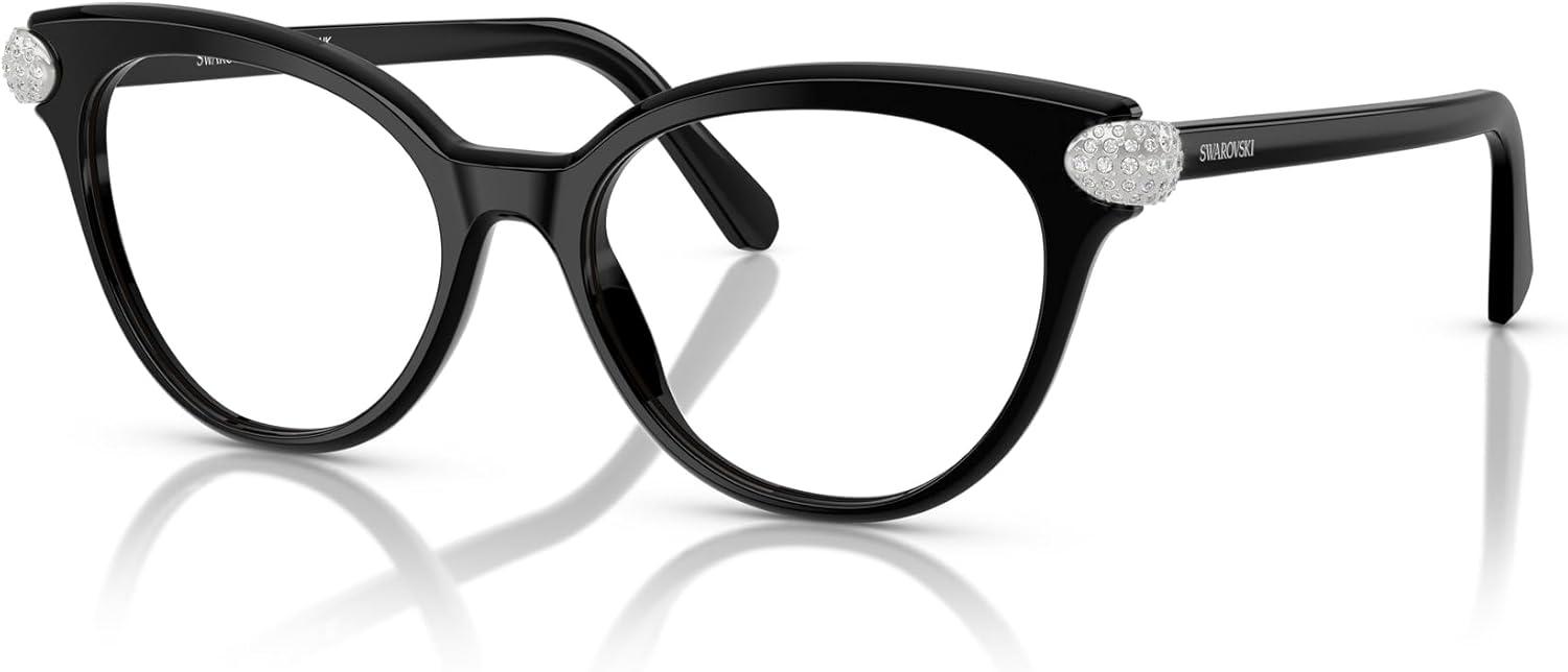 imageSwarovski Womens Sk2046 Round Prescription Eyewear FramesBlackDemo Lens