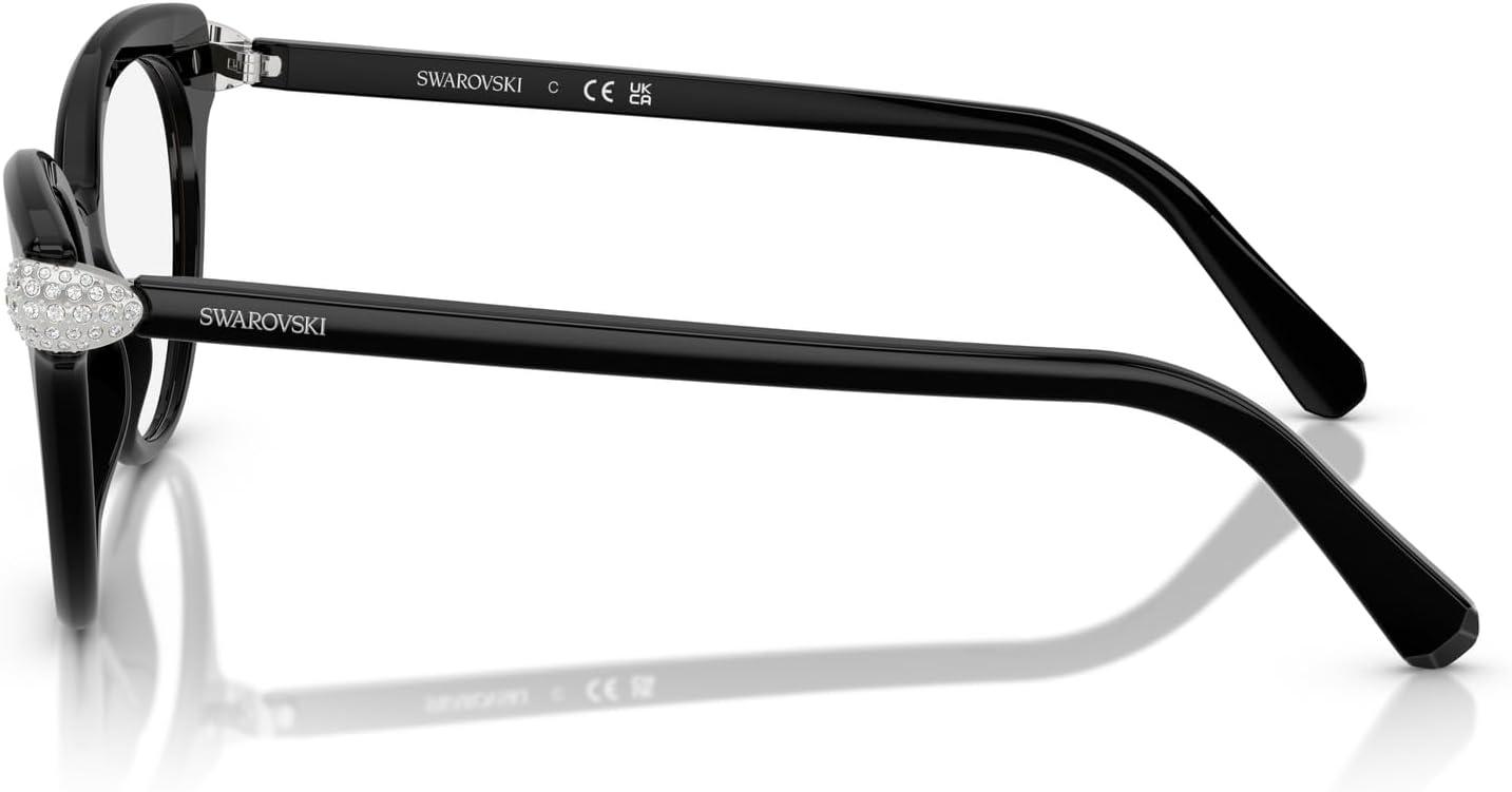 imageSwarovski Womens Sk2046 Round Prescription Eyewear FramesBlackDemo Lens