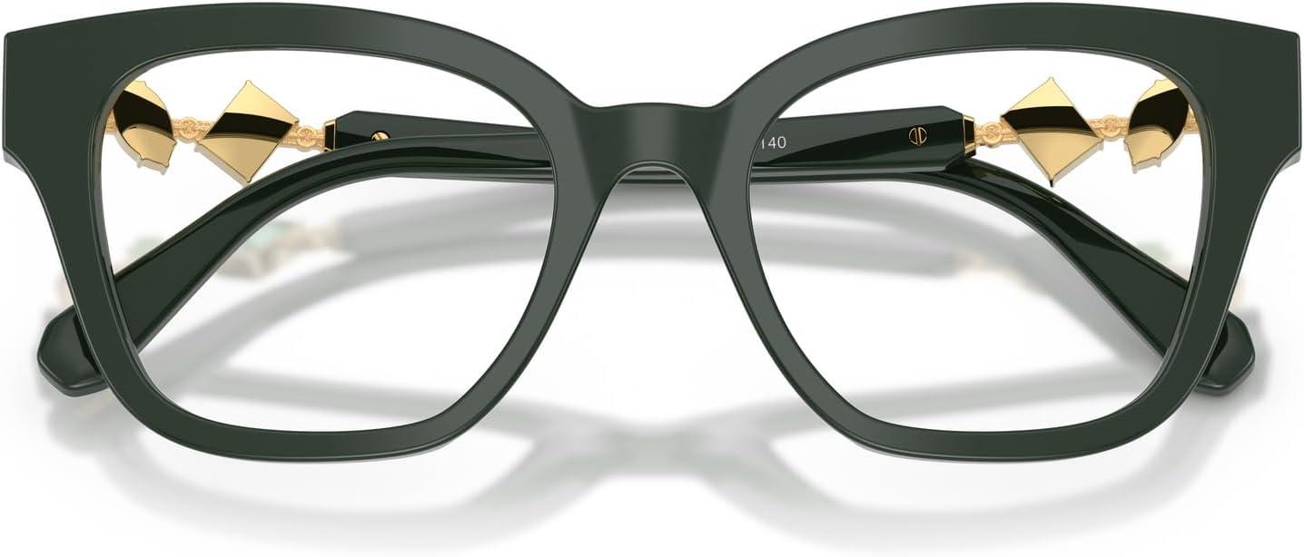 imageSwarovski Womens Sk2048 Square Prescription Eyewear FramesDark GreenDemo Lens