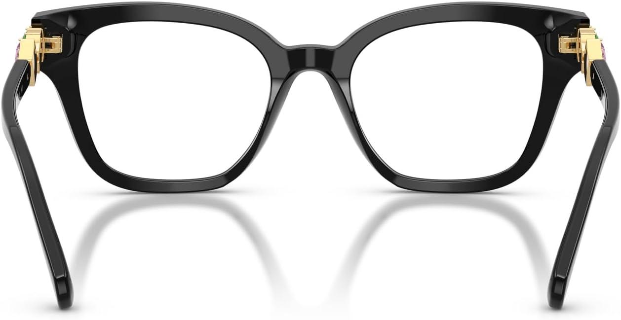 imageSwarovski Womens Sk2048f Low Bridge Fit Square Prescription Eyewear FramesBlackDemo Lens