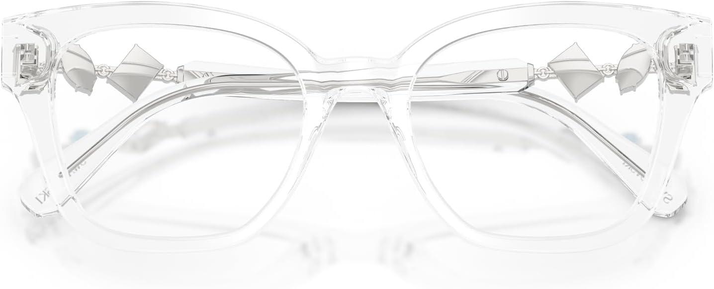 imageSwarovski Womens Sk2048f Low Bridge Fit Square Prescription Eyewear FramesTransparentDemo Lens