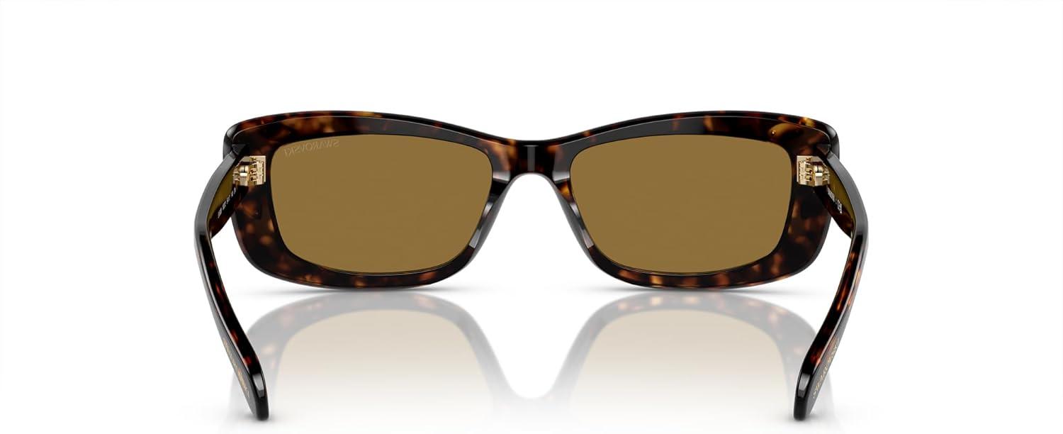 imageSwarovski Womens Sk6008 Square SunglassesDark HavanaBronze