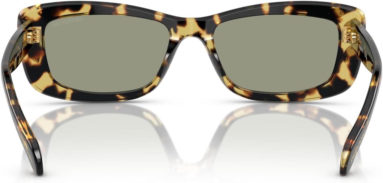 imageSwarovski Womens Sk6008 Square SunglassesMedium HavanaGreen