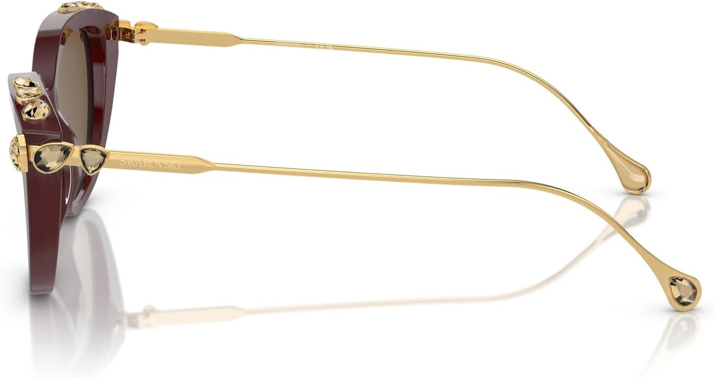 imageSwarovski Womens Sk6010 Cat Eye SunglassesHavana MediaDark Brown