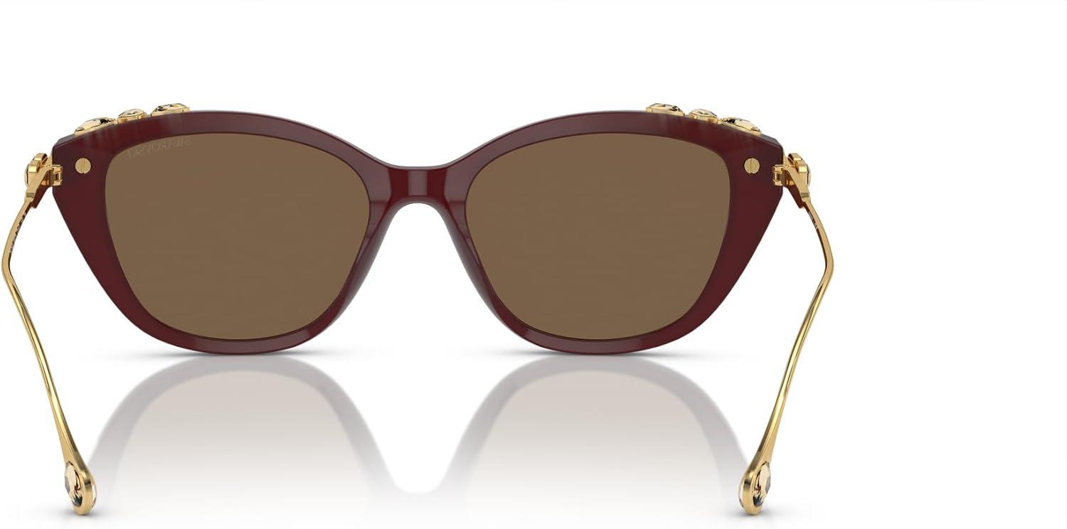 imageSwarovski Womens Sk6010 Cat Eye SunglassesHavana MediaDark Brown