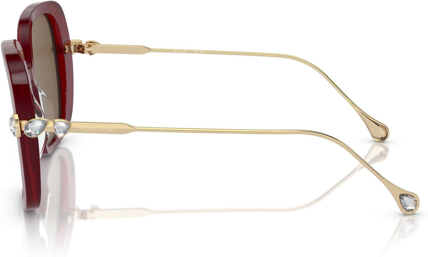 imageSwarovski Womens Sk6011 Square SunglassesLight HavanaDark Brown