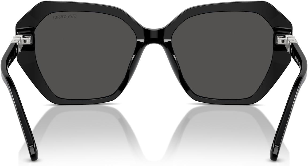 imageSwarovski Womens Sk6017 Butterfly SunglassesBlackDark Grey