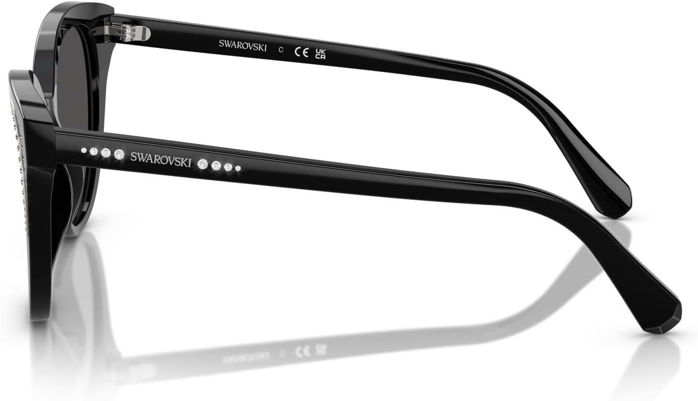 imageSwarovski Womens Sk6031 Butterfly SunglassesBlackDark Grey