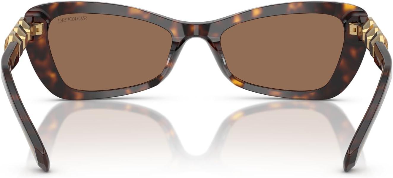 imageSwarovski Womens Sk6033 Butterfly SunglassesHavanaDark Brown