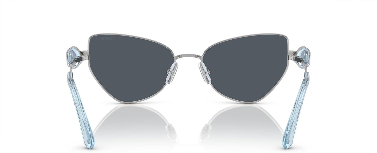 imageSwarovski Womens Sk7003 Butterfly SunglassesSilverDark Grey