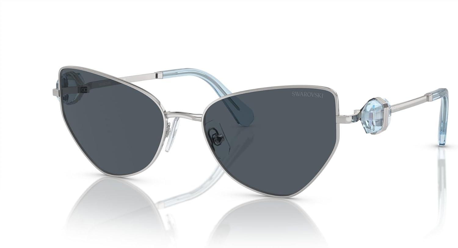 imageSwarovski Womens Sk7003 Butterfly SunglassesSilverDark Grey