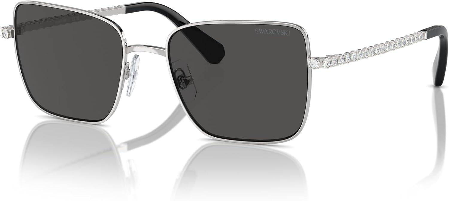 imageSwarovski Womens Sk7015 Square SunglassesTransparent Blue to ClearGradient Blue