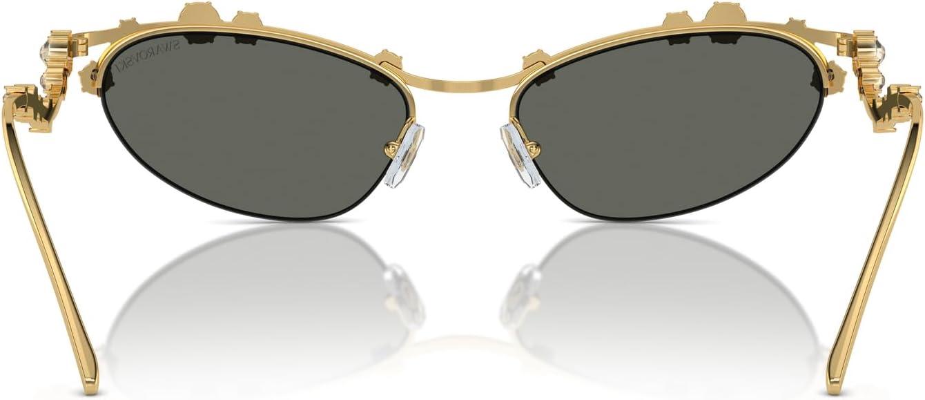 imageSwarovski Womens Sk7016 Cat Eye SunglassesBlackDark Grey