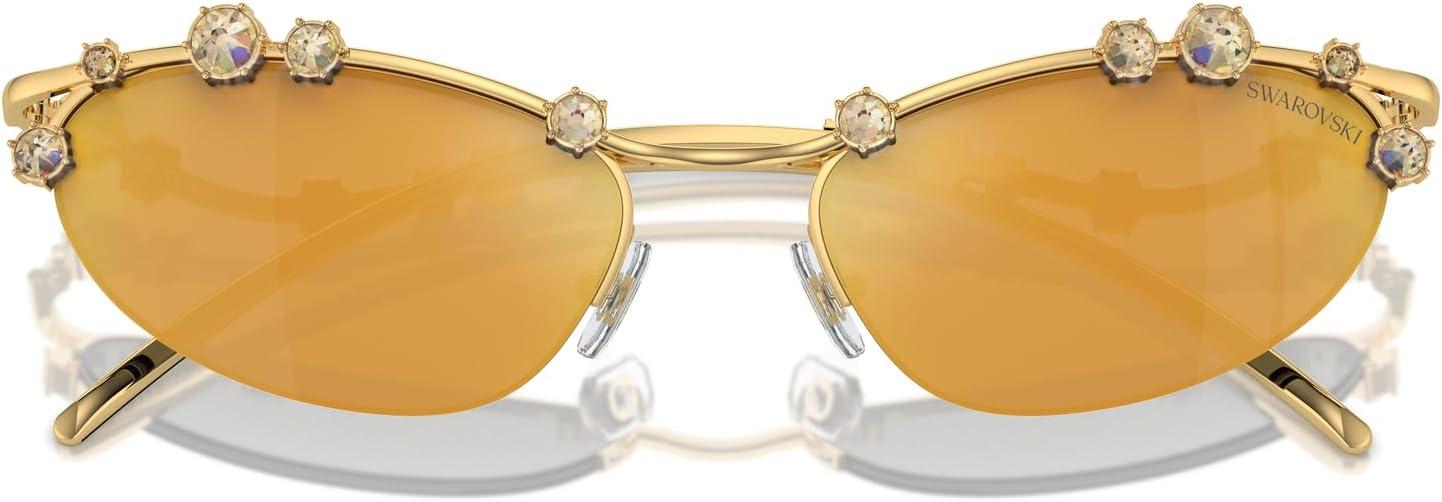 imageSwarovski Womens Sk7016 Cat Eye SunglassesBlackDark Grey