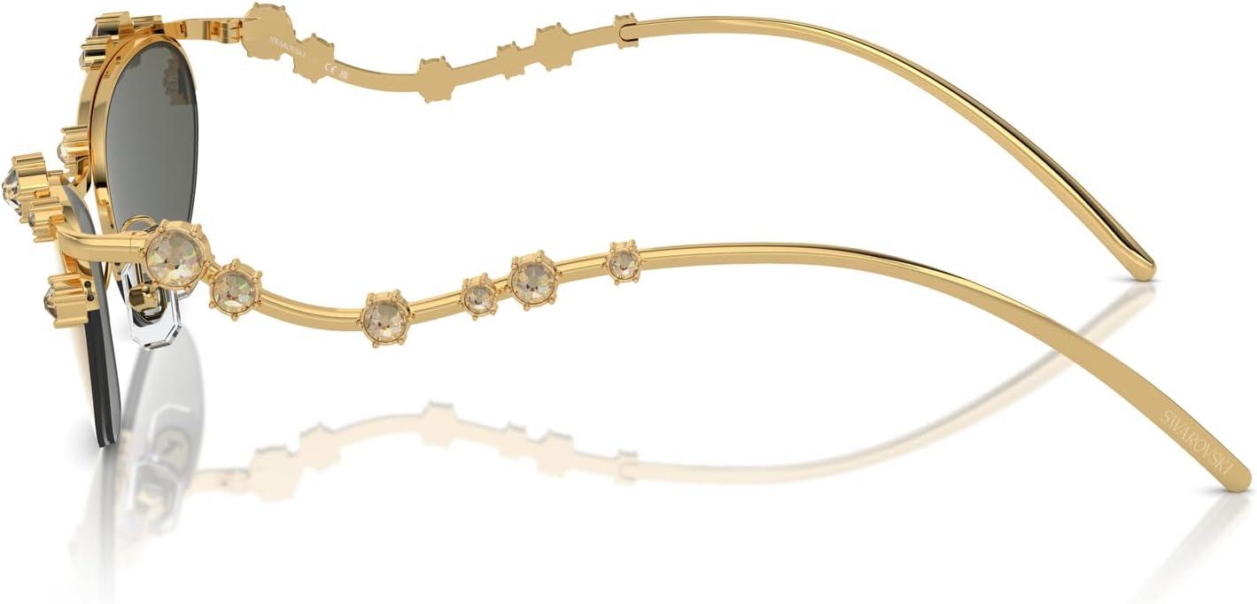 imageSwarovski Womens Sk7016 Cat Eye SunglassesBlackDark Grey