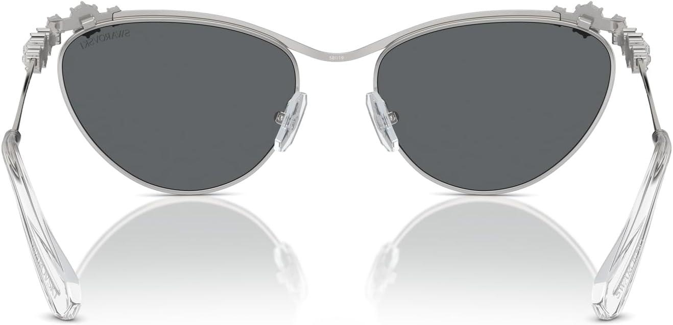 imageSwarovski Womens Sk7017 Cat Eye SunglassesWhiteDark Grey