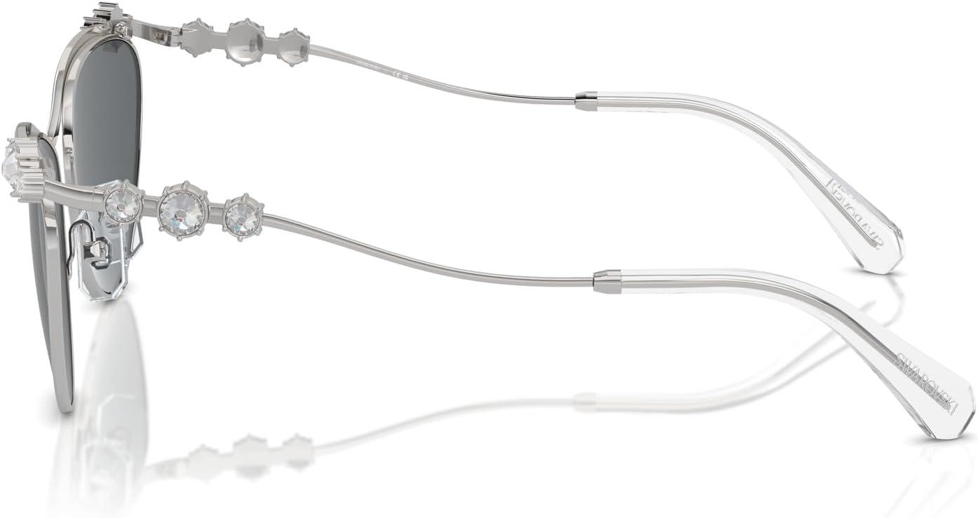 imageSwarovski Womens Sk7017 Cat Eye SunglassesWhiteDark Grey