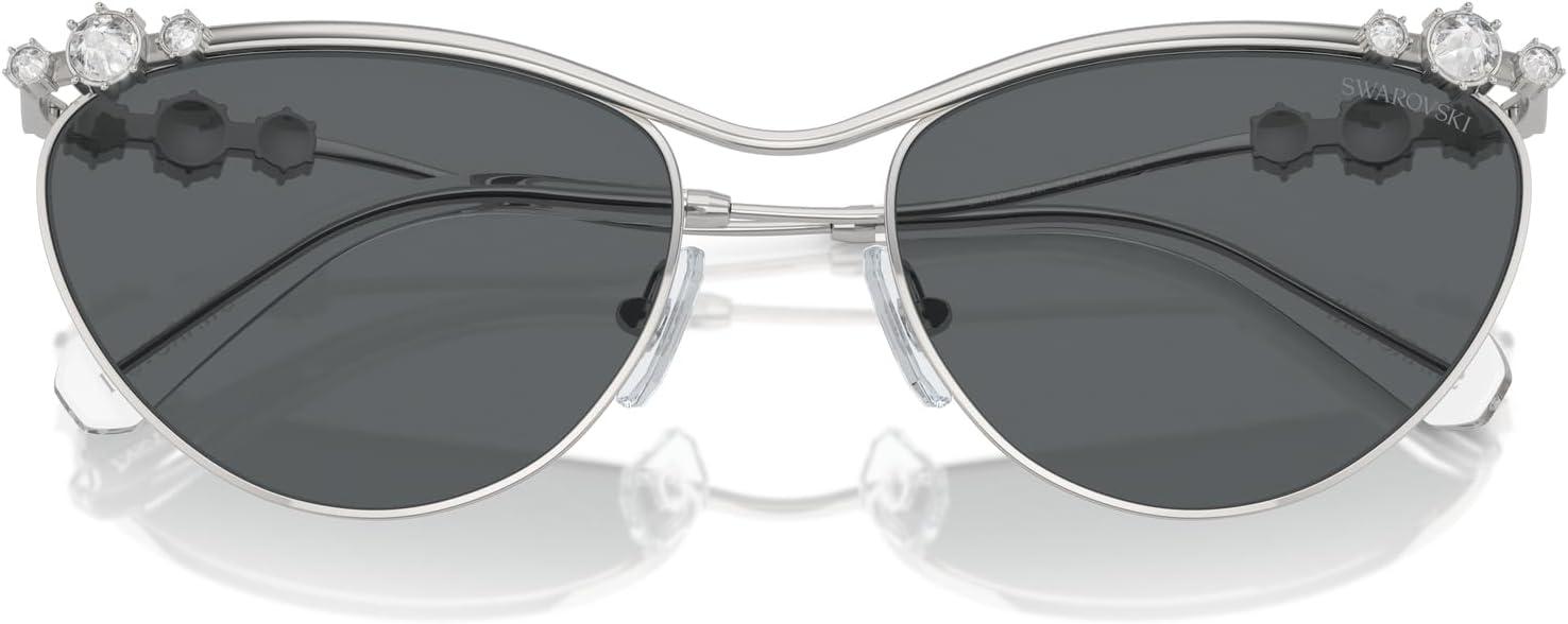 imageSwarovski Womens Sk7017 Cat Eye SunglassesWhiteDark Grey