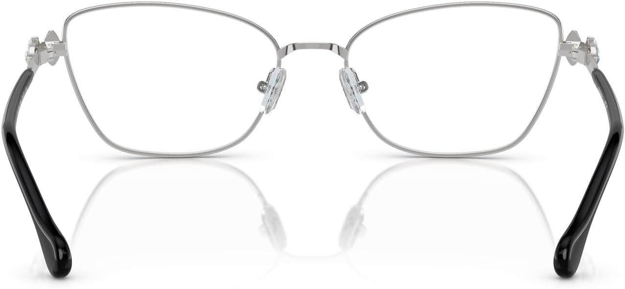 imageSwarovski womens Sk1006 Square Prescription Eyewear FramesSilverBlackDemo Lens