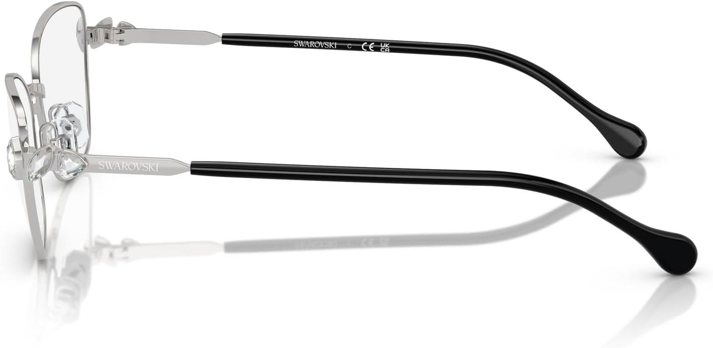 imageSwarovski womens Sk1006 Square Prescription Eyewear FramesSilverBlackDemo Lens