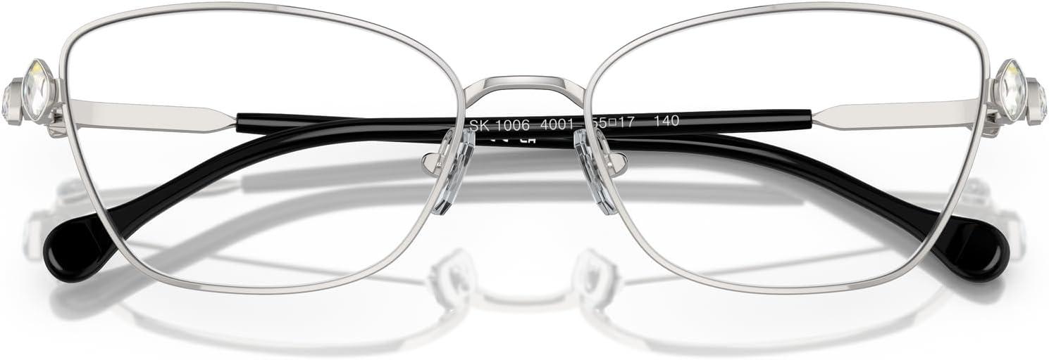 imageSwarovski womens Sk1006 Square Prescription Eyewear FramesSilverBlackDemo Lens