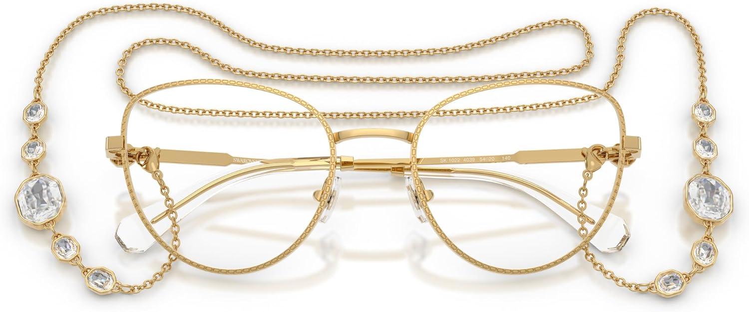 imageSwarovski womens Sk1022 Cat Eye Prescription Eyewear FramesGoldDemo Lens