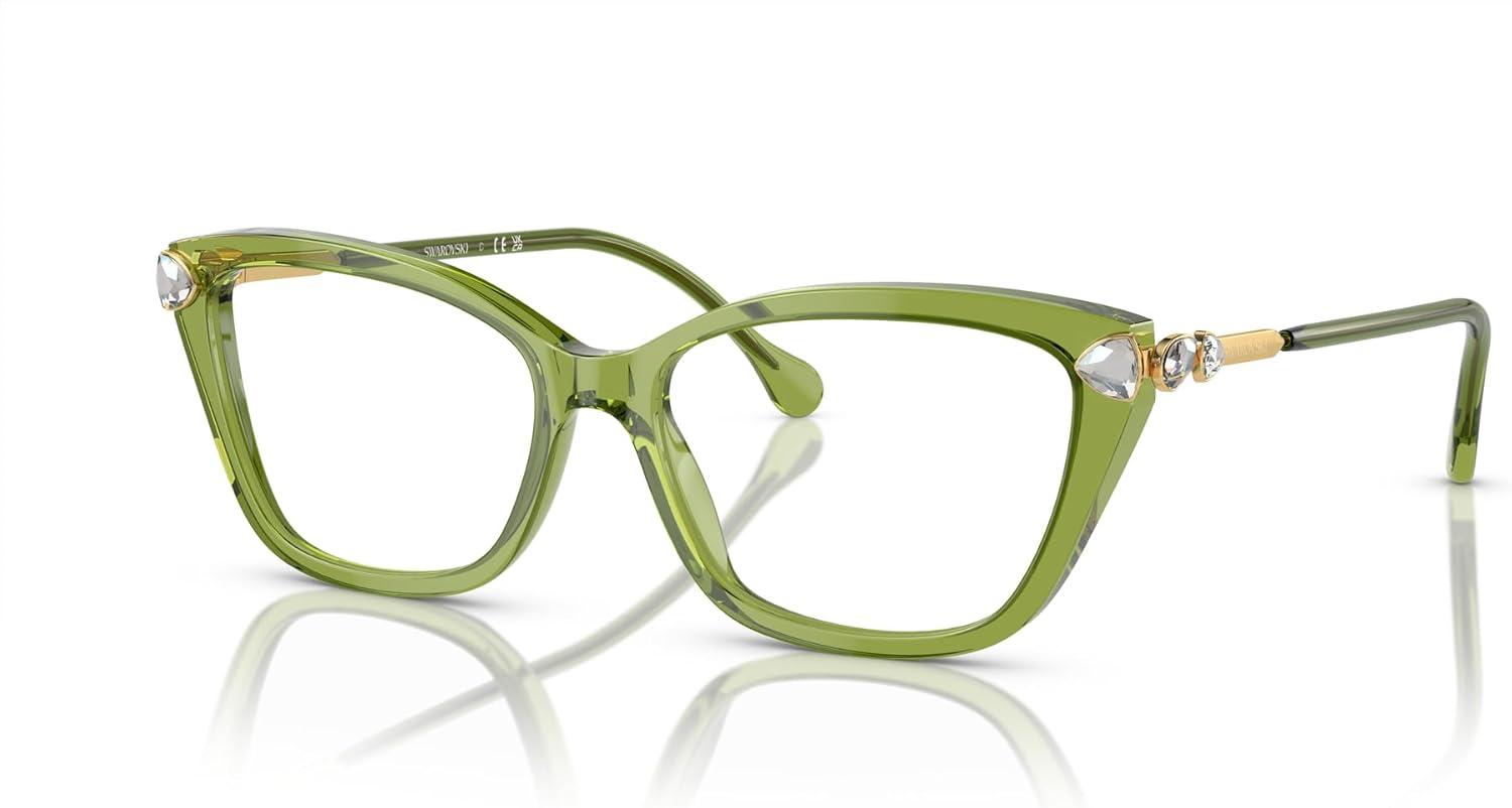 imageSwarovski womens Sk2011 Cat Eye Prescription Eyewear FramesTransparent GreenDemo Lens