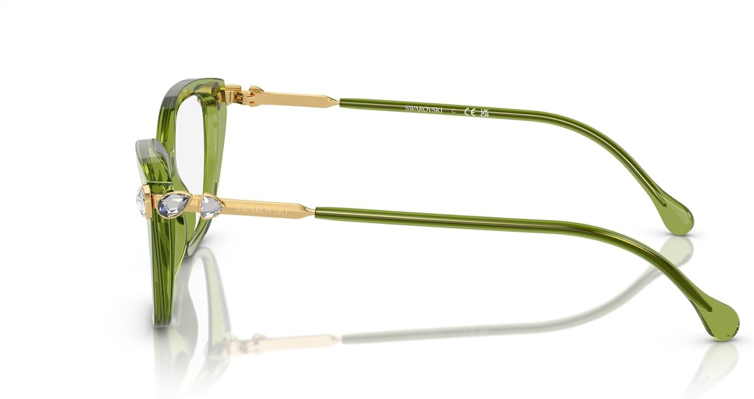 imageSwarovski womens Sk2011 Cat Eye Prescription Eyewear FramesTransparent GreenDemo Lens