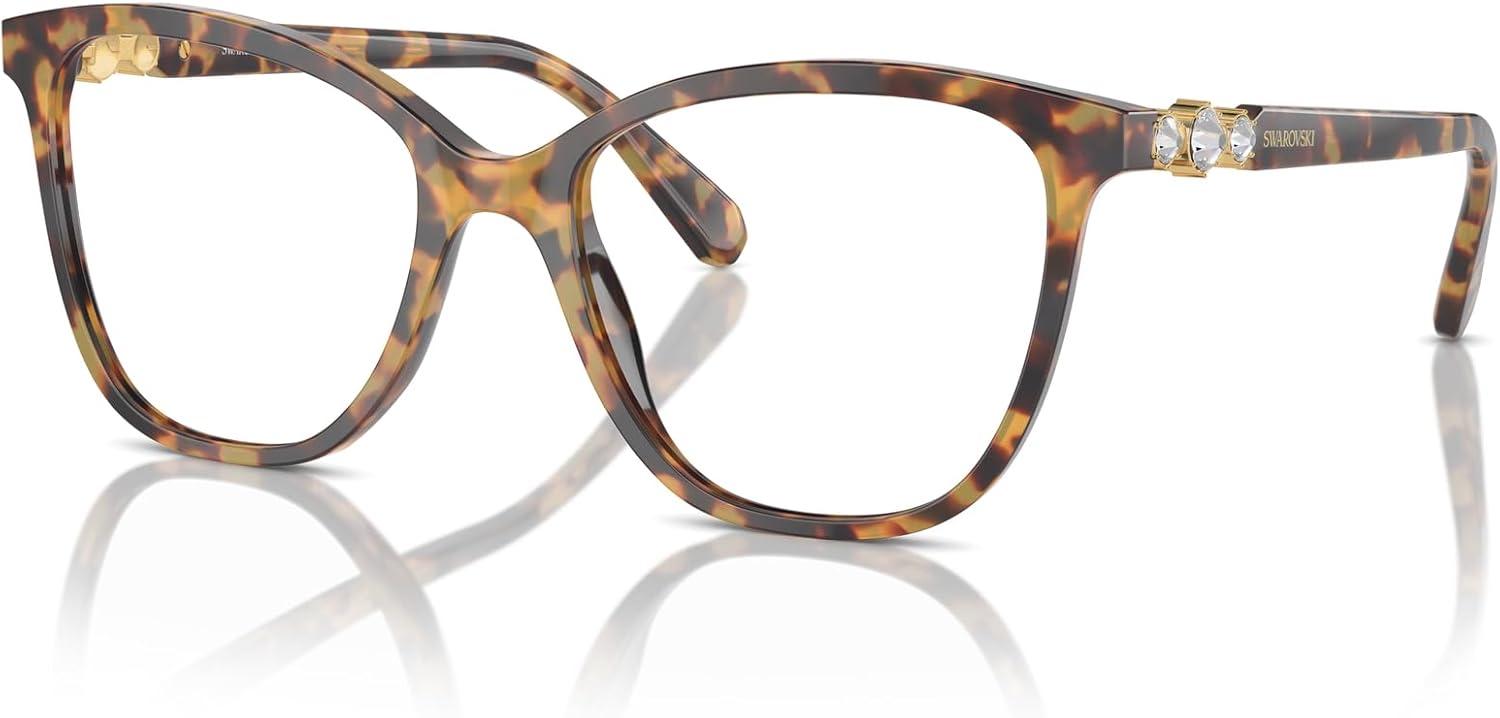 imageSwarovski womens Sk2020 Square Prescription Eyewear FramesHavanaDemo Lens