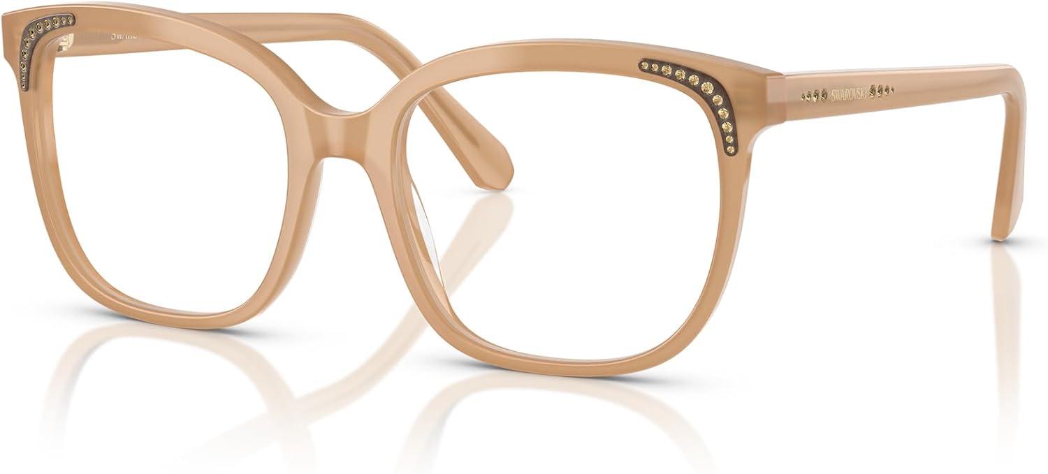 imageSwarovski womens Sk2033 Butterfly Prescription Eyewear FramesMilky BeigeDemo Lens