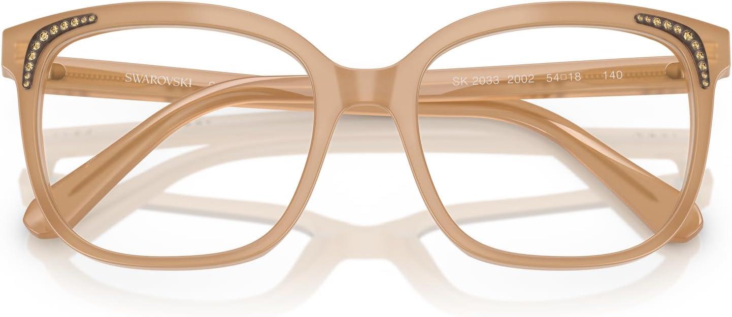imageSwarovski womens Sk2033 Butterfly Prescription Eyewear FramesMilky BeigeDemo Lens