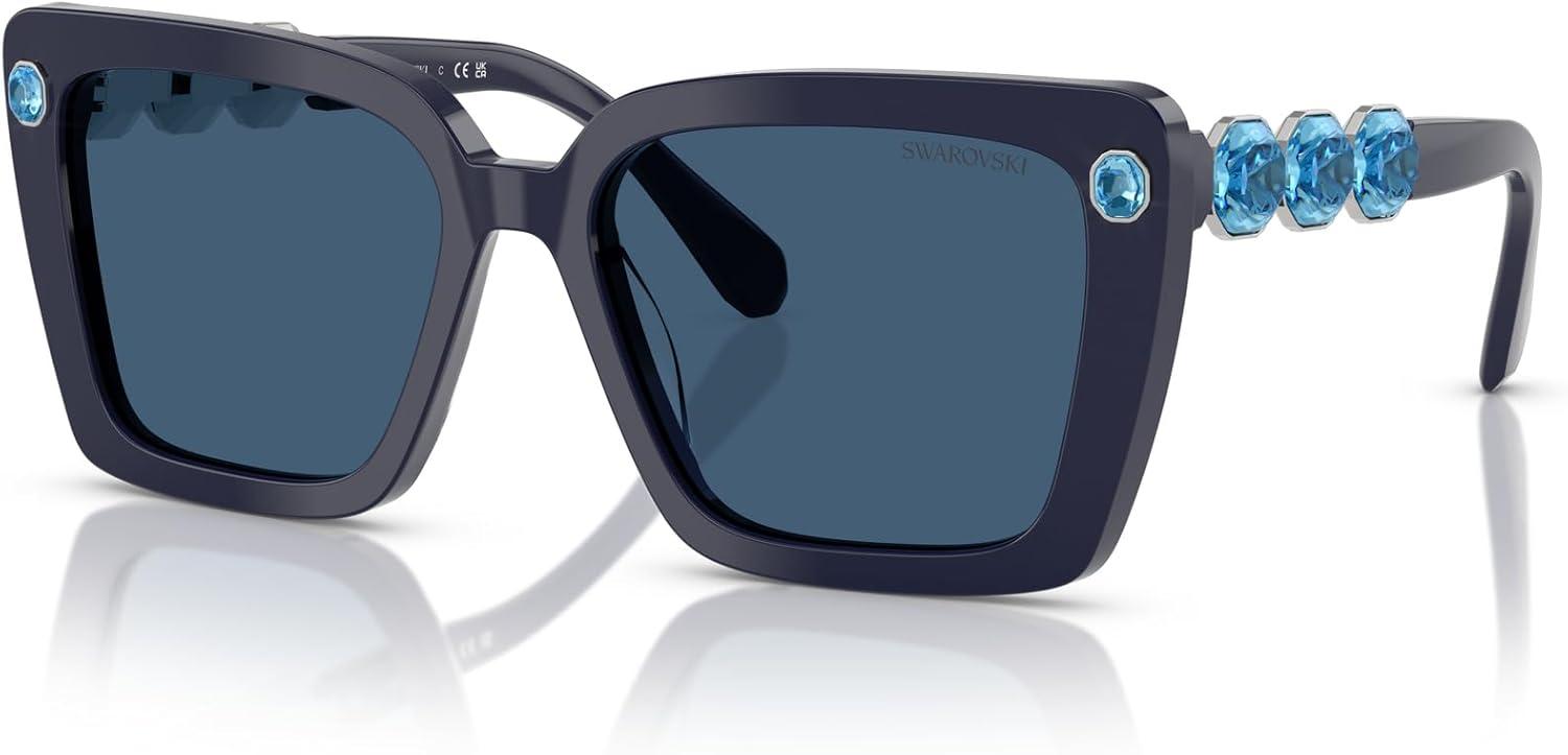 imageSwarovski womens Sk6032 Square SunglassesBlueDark Blue
