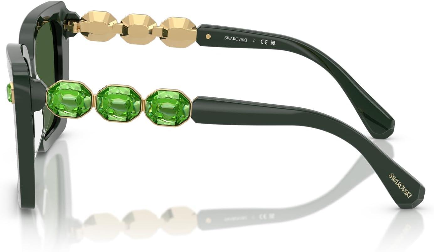 imageSwarovski womens Sk6032 Square SunglassesGreenDark Green
