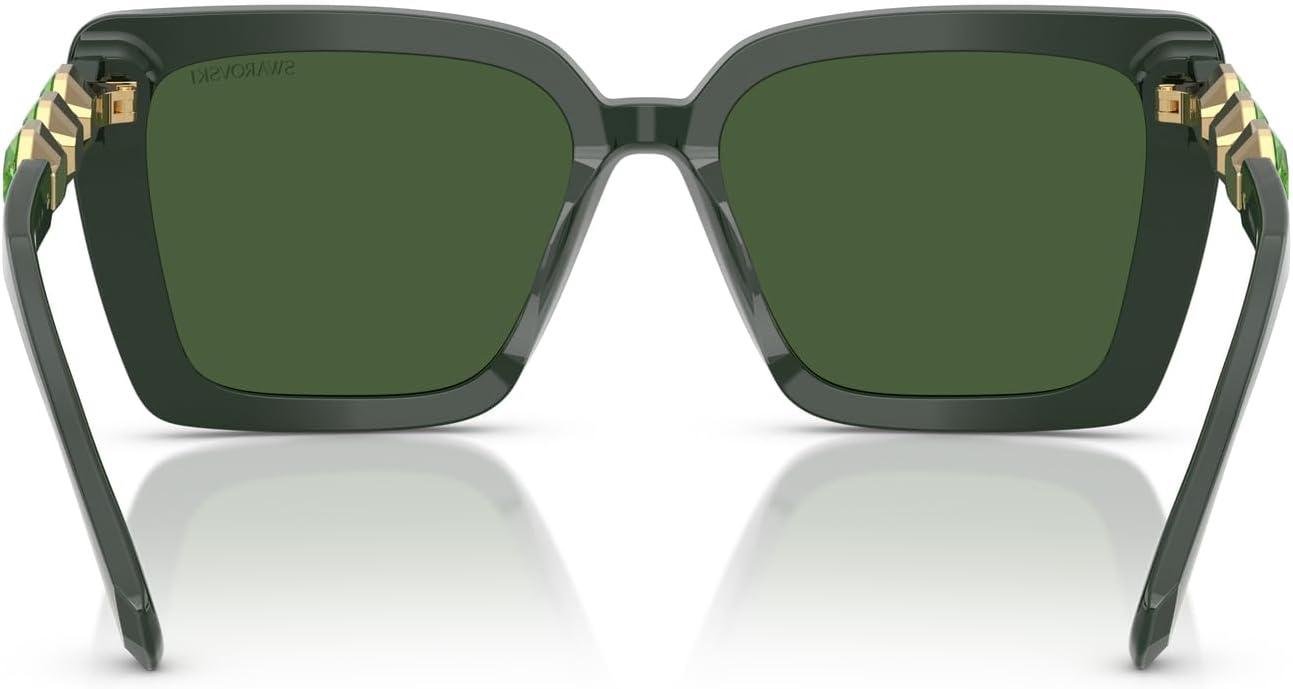 imageSwarovski womens Sk6032 Square SunglassesGreenDark Green