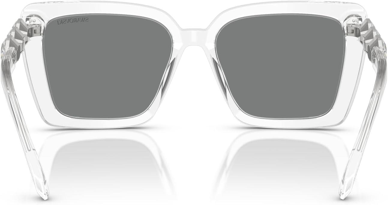 imageSwarovski womens Sk6032 Square SunglassesTransparentDark Grey