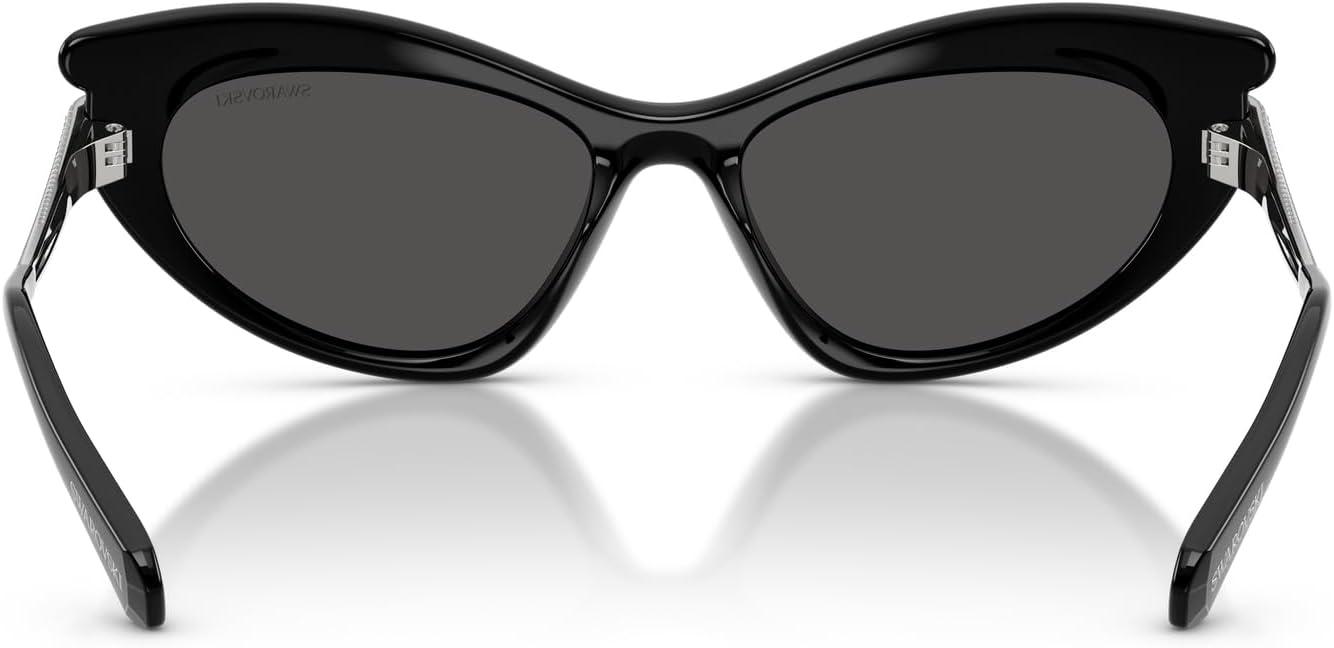 imageSwarovski womens Sk6038 Cat Eye SunglassesBlackDark Grey