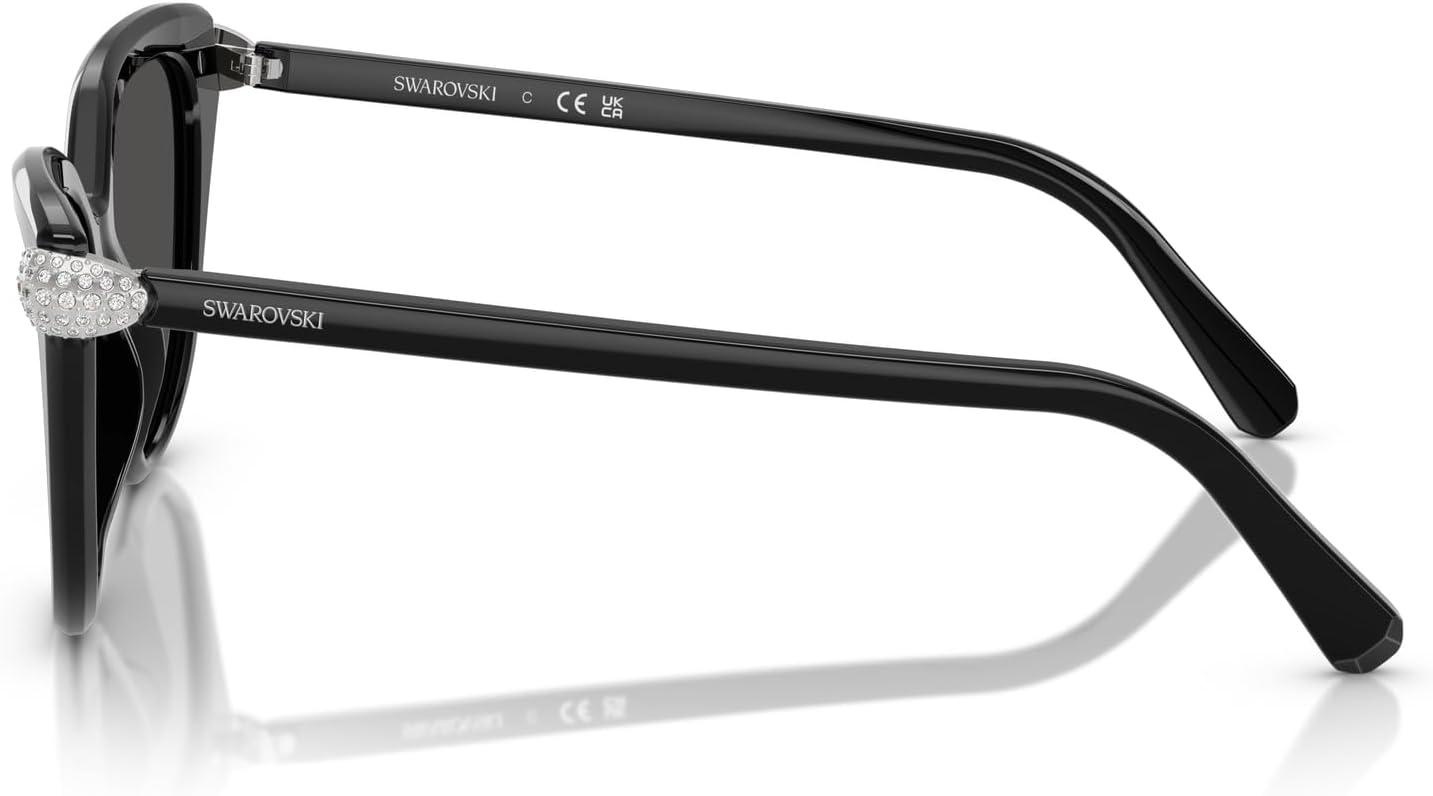 imageSwarovski womens Sk6039 Cat Eye SunglassesBlackDark Grey