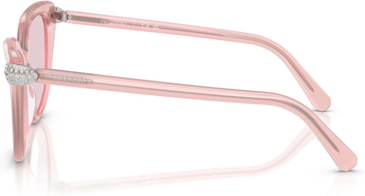 imageSwarovski womens Sk6039 Cat Eye SunglassesMilky PinkTransition Pink