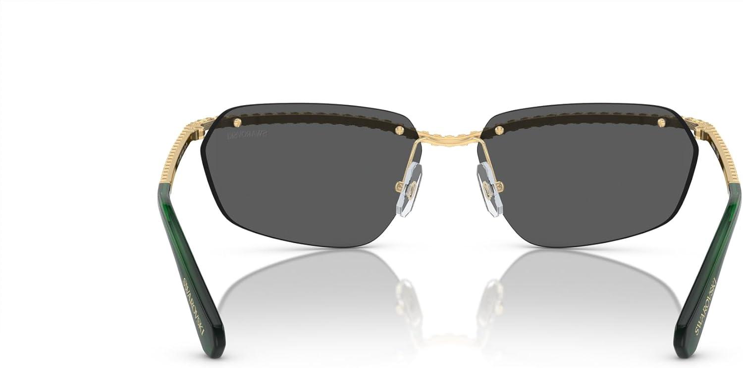 imageSwarovski womens Sk7001 Rectangular SunglassesGoldDark Grey