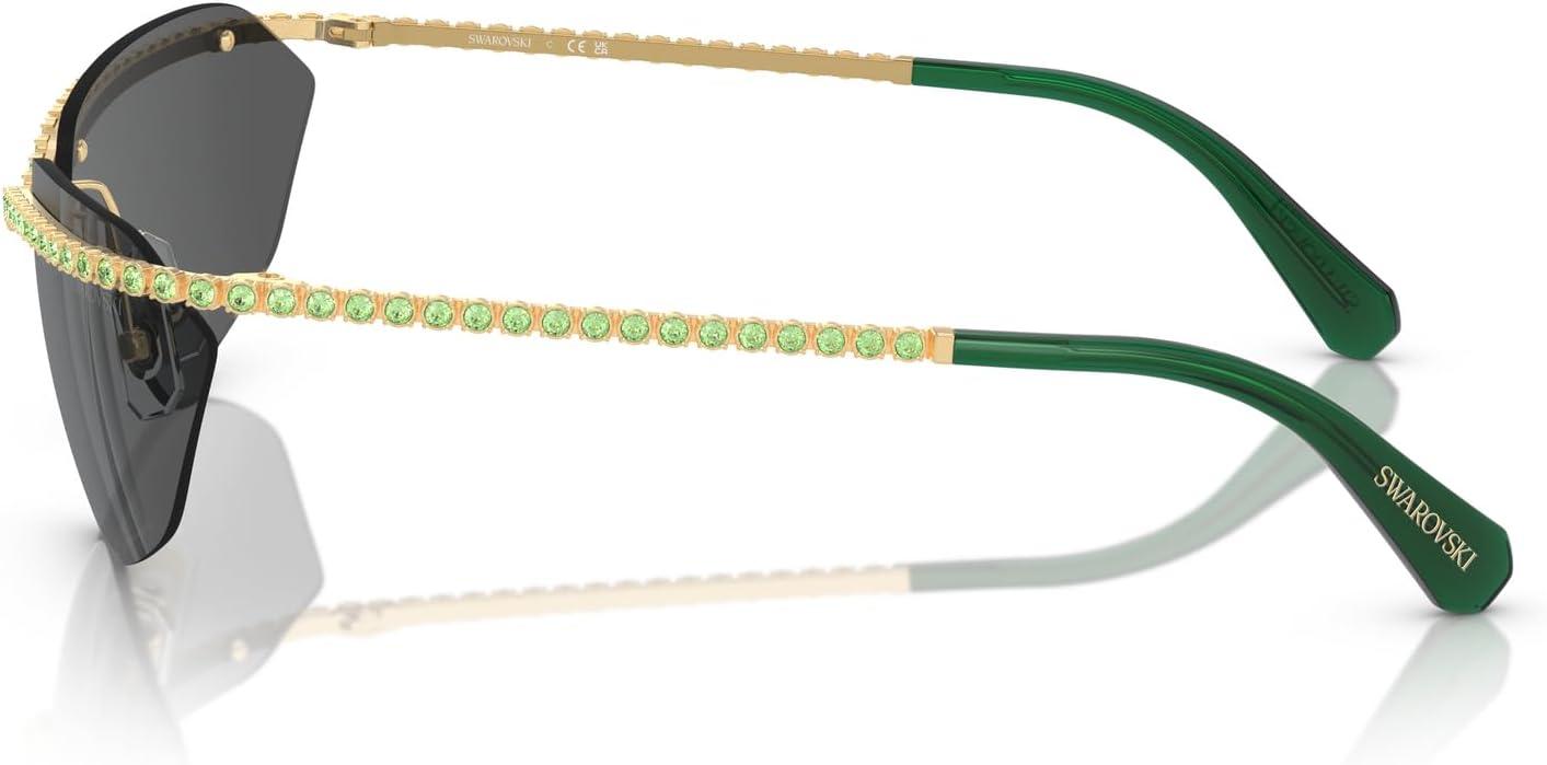 imageSwarovski womens Sk7001 Rectangular SunglassesGoldDark Grey