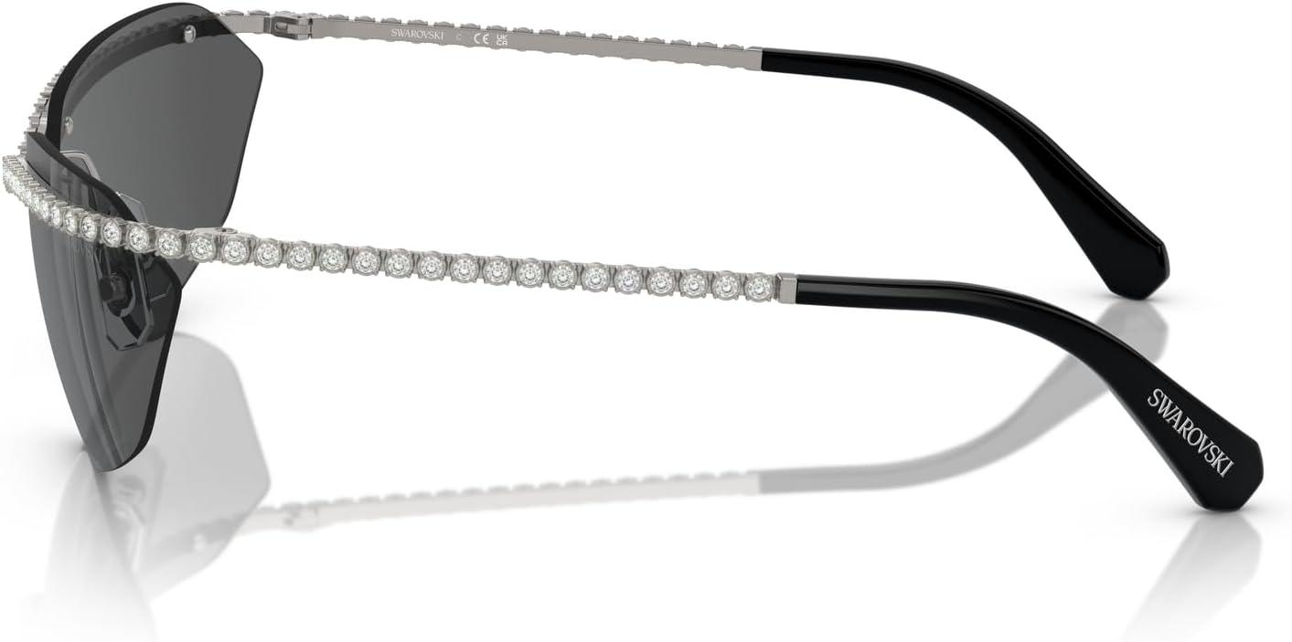 imageSwarovski womens Sk7001 Rectangular SunglassesGunmetalDark Grey