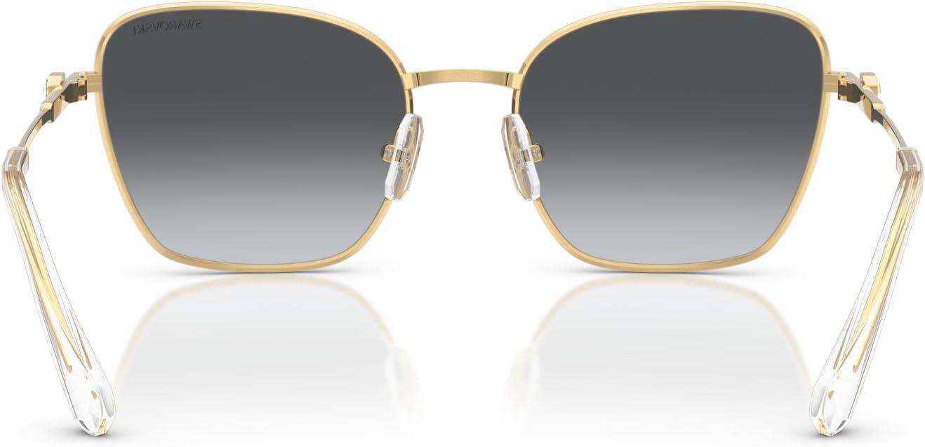 imageSwarovski womens Sk7029 Aviator SunglassesGoldGradient Grey Polarized