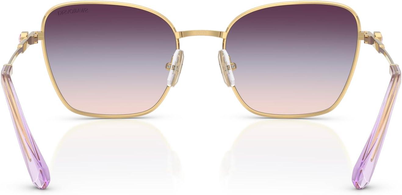 imageSwarovski womens Sk7029 Aviator SunglassesGoldTri Grad BrownBlueViolet