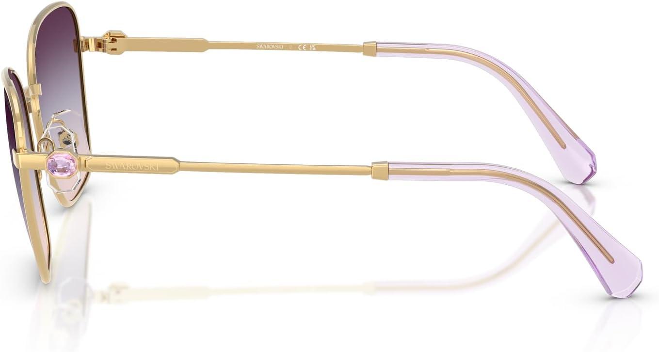 imageSwarovski womens Sk7029 Aviator SunglassesGoldTri Grad BrownBlueViolet