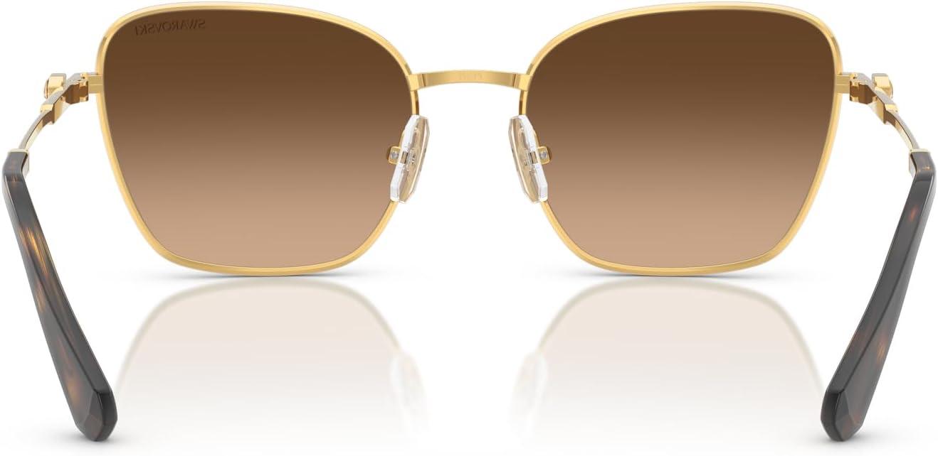 imageSwarovski womens Sk7029 Aviator SunglassesYellow GoldGreen Gradient Brown