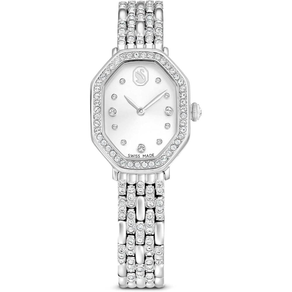 imageSwarovski Dextera Octagon Watch Swiss Made Metal Bracelet Silver Tone Stainless Steel